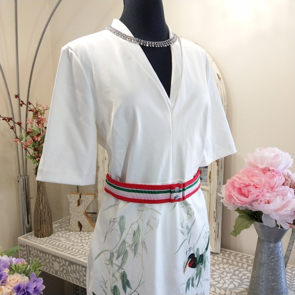 🍒NWT🍒TED BAKER MOLILO BIRD SHEATH DRESS - Picture 2 of 15